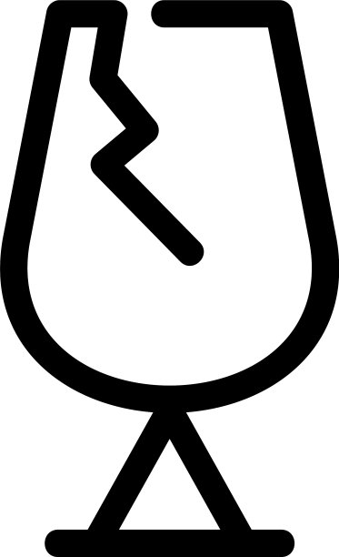 易碎的图标或标志孤立标志符号图片下载