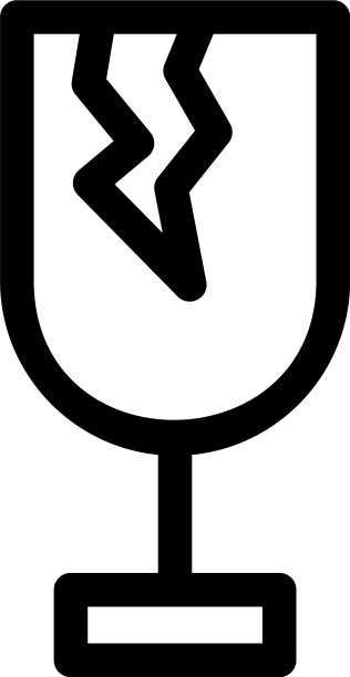 易碎的图标或标志孤立标志符号图片下载