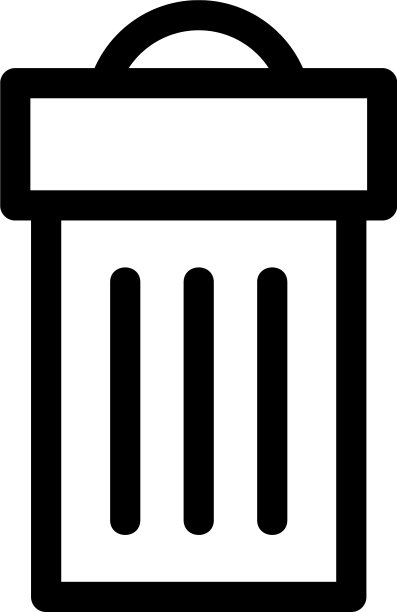 垃圾图标或标志孤立标志符号图片下载
