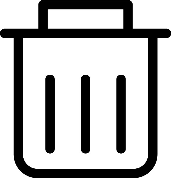 垃圾图标或标志孤立标志符号图片下载