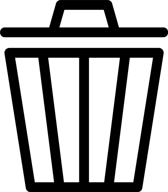垃圾图标或标志孤立标志符号图片下载
