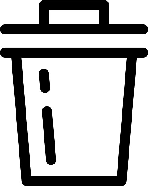 垃圾图标或标志孤立标志符号图片下载