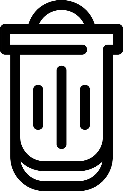 垃圾图标或标志孤立标志符号图片下载