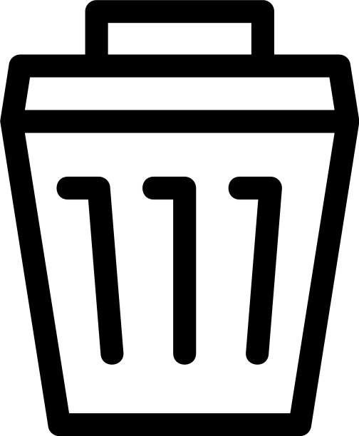 垃圾图标或标志孤立标志符号图片下载