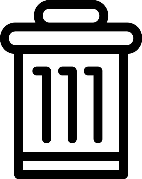 垃圾图标或标志孤立标志符号图片下载