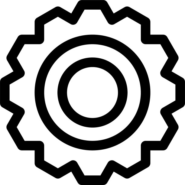 齿轮图标或logo孤立符号图片下载