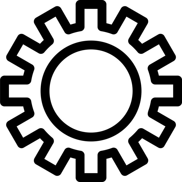 齿轮图标或logo孤立符号图片下载