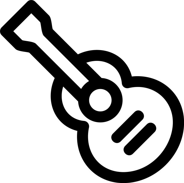 吉他图标或标志孤立符号符号图片下载