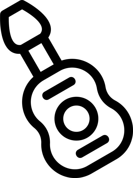 吉他图标或标志孤立符号符号图片下载