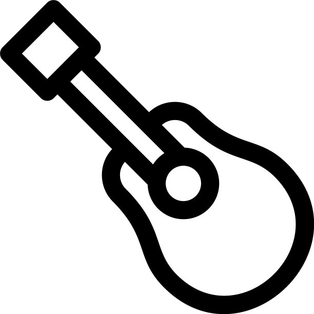 吉他图标或标志孤立符号符号图片下载