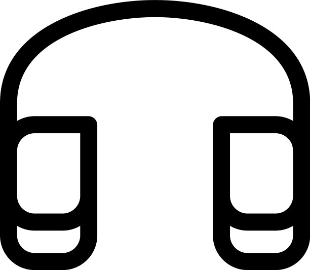 耳机图标或标志孤立标志符号图片下载