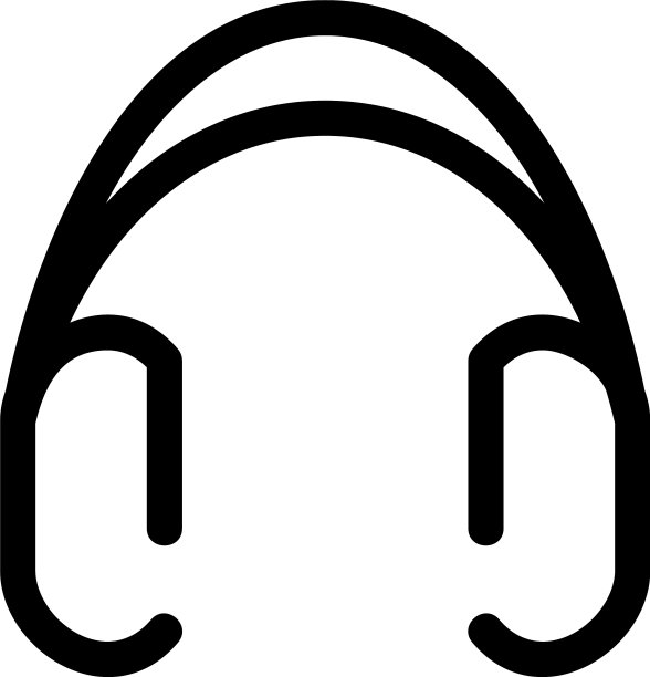 耳机图标或标志孤立标志符号图片下载