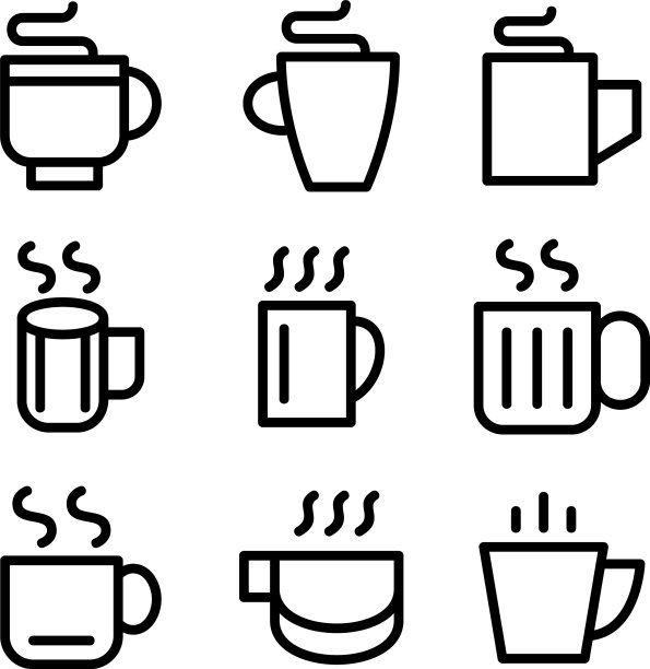 热饮图标或标志孤立标志符号图片下载