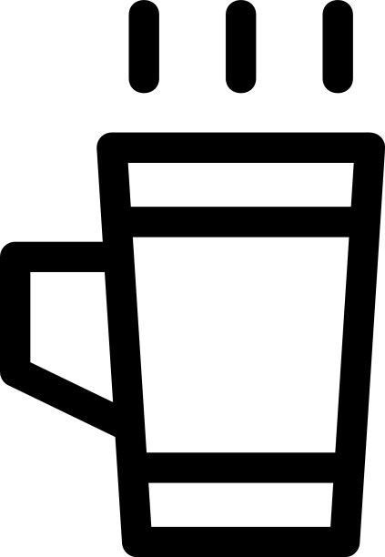 热饮图标或标志孤立标志符号图片下载