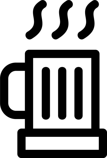 热饮图标或标志孤立标志符号图片下载