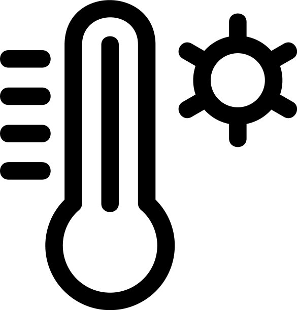 热温度图标或标志孤立标志符号图片下载