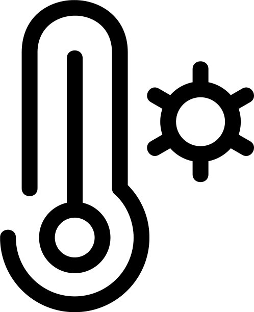 热温度图标或标志孤立标志符号图片下载