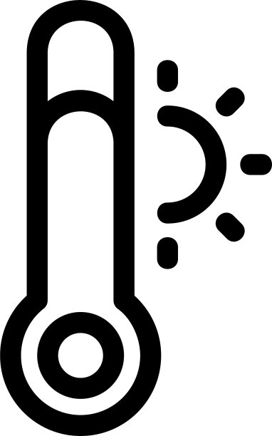 热温度图标或标志孤立标志符号图片下载