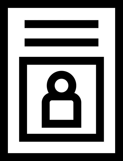 身份证图标或标志孤立标志符号图片下载