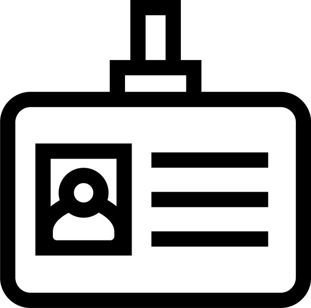 身份证图标或标志孤立标志符号图片下载