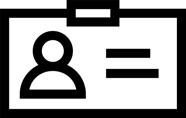 身份证图标或标志孤立标志符号图片下载