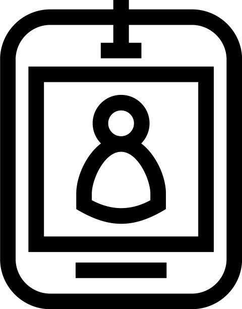 身份证图标或标志孤立标志符号图片下载