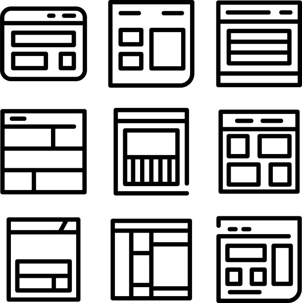 布局图标或标识孤立的标志符号图片下载