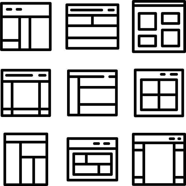 布局图标或标识孤立的标志符号图片下载