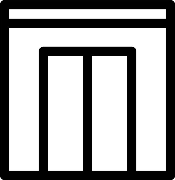 电梯图标或标志孤立标志符号图片下载