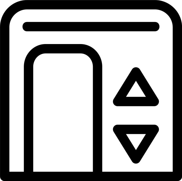 电梯图标或标志孤立标志符号图片下载