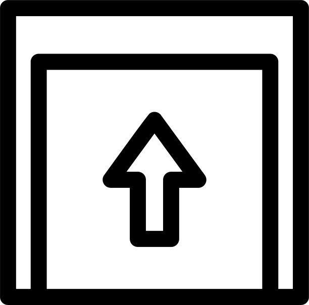 电梯图标或标志孤立标志符号图片下载