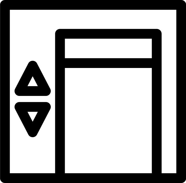 电梯图标或标志孤立标志符号图片下载