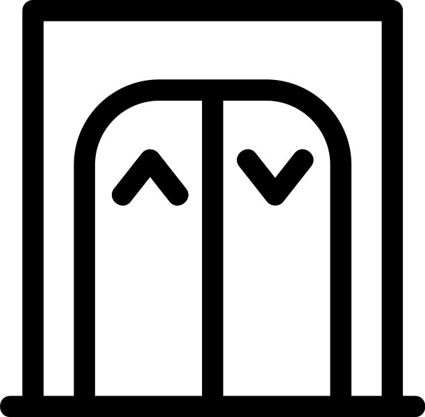 电梯图标或标志孤立标志符号图片下载