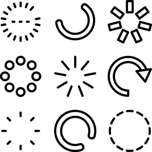 加载图标或标志孤立符号符号图片下载