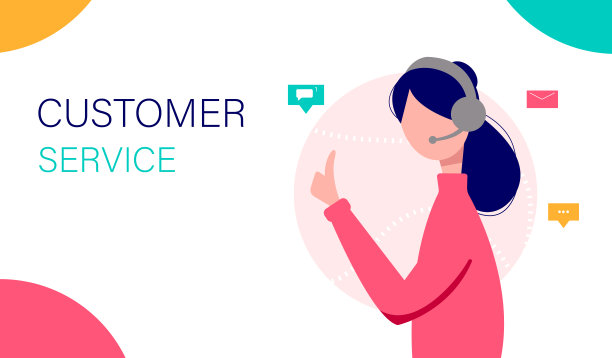 客户服务登陆页面。呼叫中心的助理。女性操作员为客户提供咨询。完美的支持，呼叫中心，援助。矢量插图。图片下载