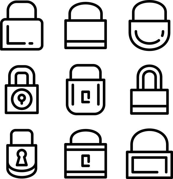 锁定图标或标志孤立符号符号图片下载