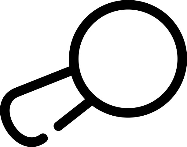 放大镜图标或logo独立标志符号图片下载