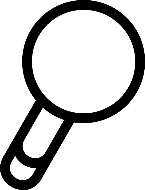 放大镜图标或logo独立标志符号图片下载
