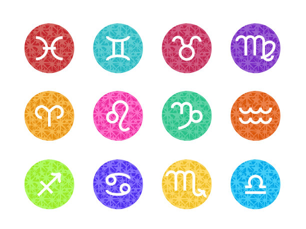 星座在抽象星的背景圆矢量设计图片下载