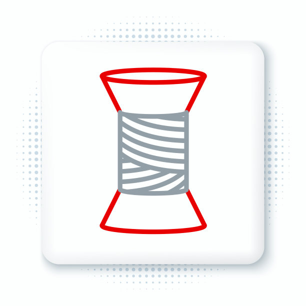 线头图标上的缝纫线隔离在白色上图片下载