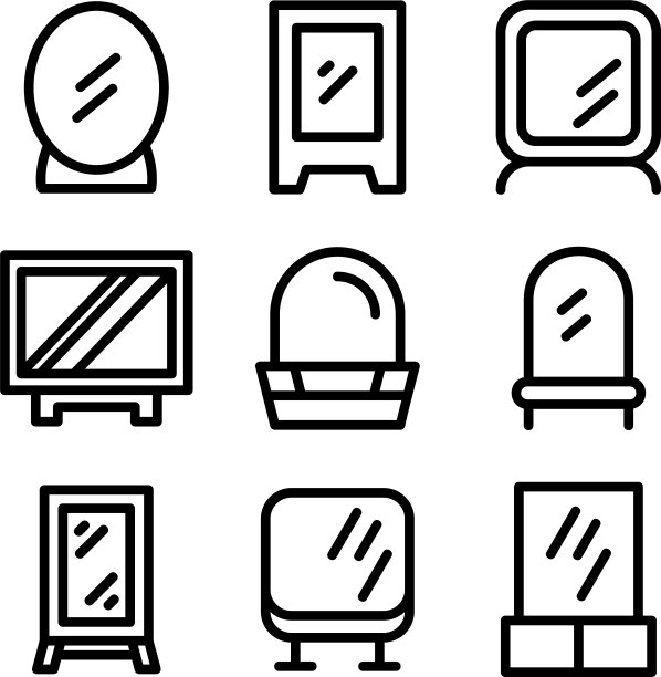 镜像图标或标志孤立的标志符号图片下载