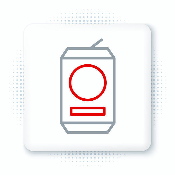 线啤酒罐图标孤立在白色背景图片下载