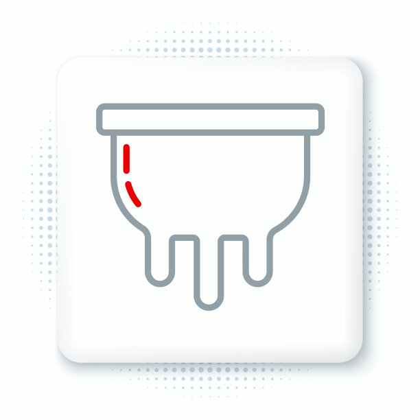 线乳房图标孤立的白色背景图片下载