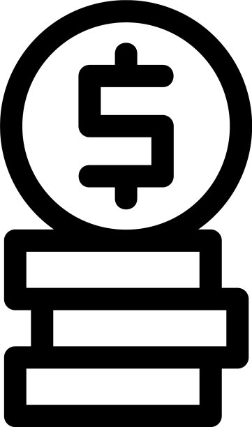 金钱图标或标志孤立的标志符号图片下载