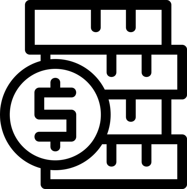 金钱图标或标志孤立的标志符号图片下载
