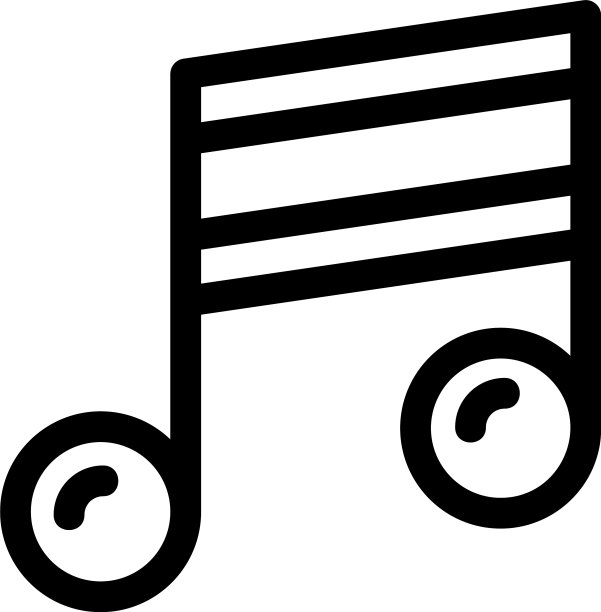 音乐图标或标志孤立符号符号图片下载