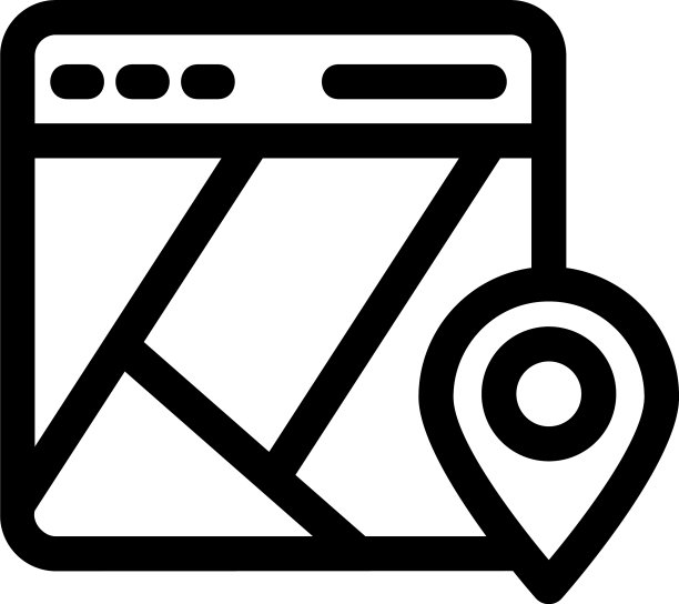 导航应用程序图标或标志孤立符号符号图片下载