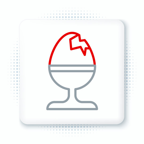 将鸡蛋排列在一个孤立的白色图标上图片下载