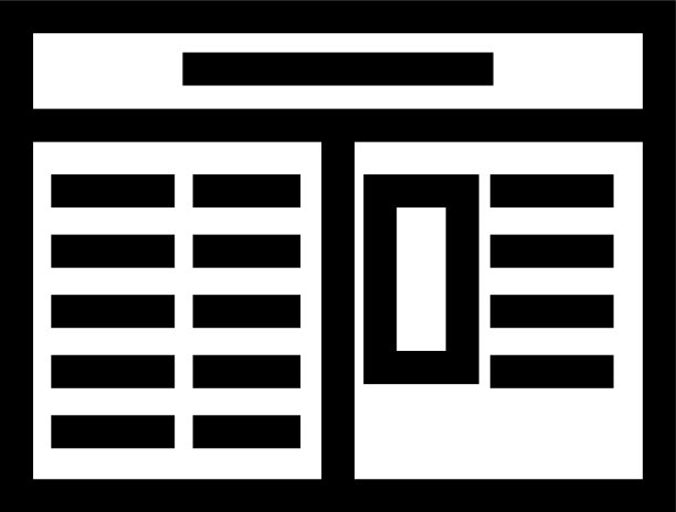 报纸图标或标志孤立标志符号图片下载