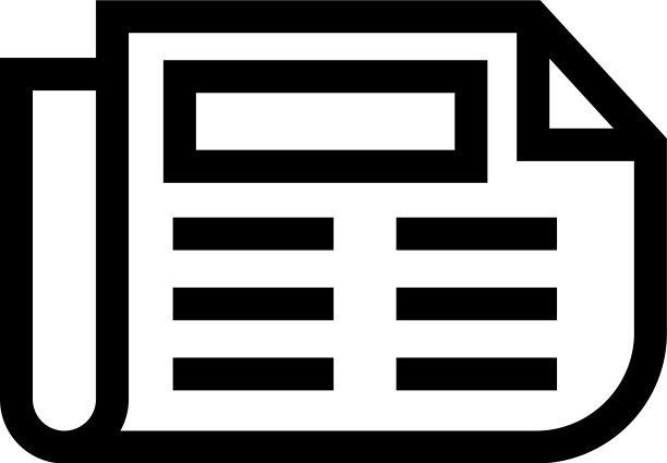 报纸图标或标志孤立标志符号图片下载